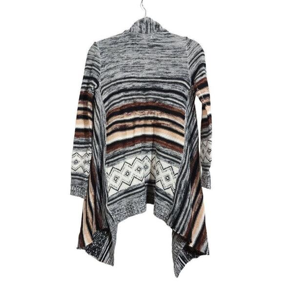 Crave Fame CardiganSweater Almost Famous Juniors Knit Waterfall Long Sleeve Sma  - Picture 2 of 12